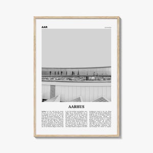 Aarhus Print Schwarzweiß Nr. 2, Aarhus, Wandkunst, Aarhus Poster, Aarhus Foto, Aarhus Wanddekor, Stadtdruck, Dänemark, Århus, Danmark
