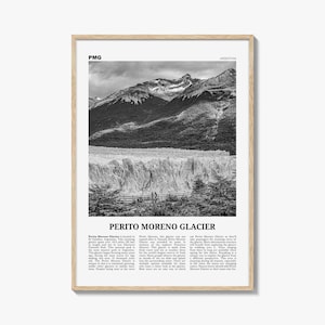 Perito Moreno Glacier Print Black and White, Perito Moreno Wall Art, Perito Moreno Poster, Perito Moreno Photo, Perito Moreno Wall Décor