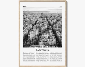 Barcelona Print Black and White No 1, Barcelona Wall Art, Barcelona Poster, Barcelona Photo, Barcelona Decor, Catalonia, Spain, España