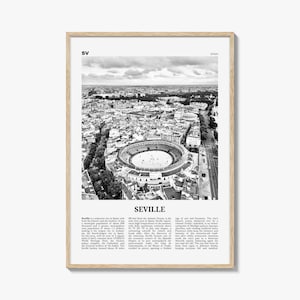 Seville Print Black and White, Seville Wall Art, Seville Poster, Seville Photo, Spain, Sevilla, Andalusia, España, Europe