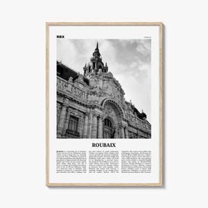 Print Roubaix, Frankrijk: zwart-witfotografie, galerijmuurkunst