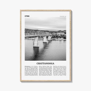 Chattanooga Print Black and White No 2, Chattanooga Wall Art, Chattanooga Poster, Chattanooga Photo, Chattanooga Wall Décor, Tennessee USA