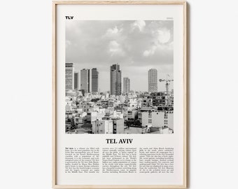 Tel Aviv Print Black and White No 4, Tel Aviv Wall Art, Tel Aviv Poster, Tel Aviv Photo, Tel Aviv Wall Decor, Israel, תל אביב ישראל