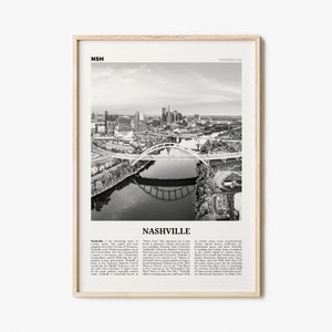 Nashville Print Black and White No 1, Nashville Wall Art, Nashville Poster, Nashville Photo, Tennessee, USA, United States, North America