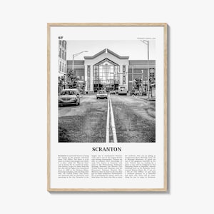 Scranton Print Black and White No 2, Scranton Wall Art, Scranton Poster, Scranton Photo, Scranton Wall Décor, Pennsylvania, USA