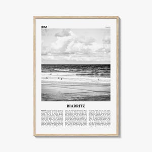Biarritz Print Schwarzweiß, Biarritz Wandkunst, Biarritz Poster, Biarritz Foto, Biarritz Wanddekor, Frankreich, Miarritze, Biàrritz