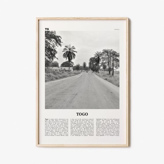 Buy Togo Print Black and White, Togo Wall Art, Togo Poster, Togo
