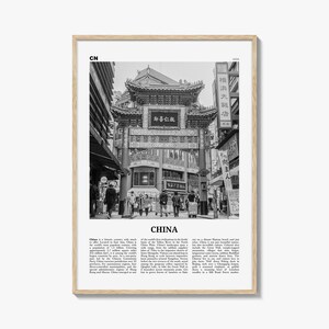 Stampa cinese in bianco e nero n. 3, Arte da parete cinese, Poster cinese, Foto cinese, Decorazione da parete cinese, 中国 中华人民共和国, RPC, Repubblica popolare cinese