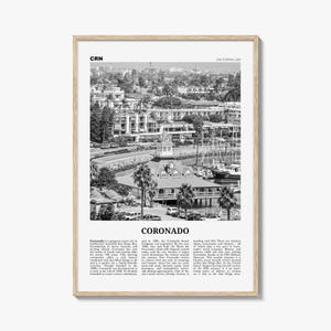 Coronado Print Black and White, Coronado Wall Art, Coronado Poster, Coronado Photo, Coronado, California, USA, United States, North America