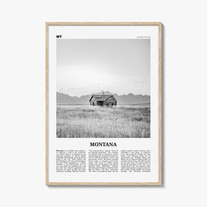 Montana Print schwarz weiß Nr. 2, Montana Wandkunst, Montana Poster, Montana Foto, Montana Wanddekoration, USA, Vereinigte Staaten, Amerika