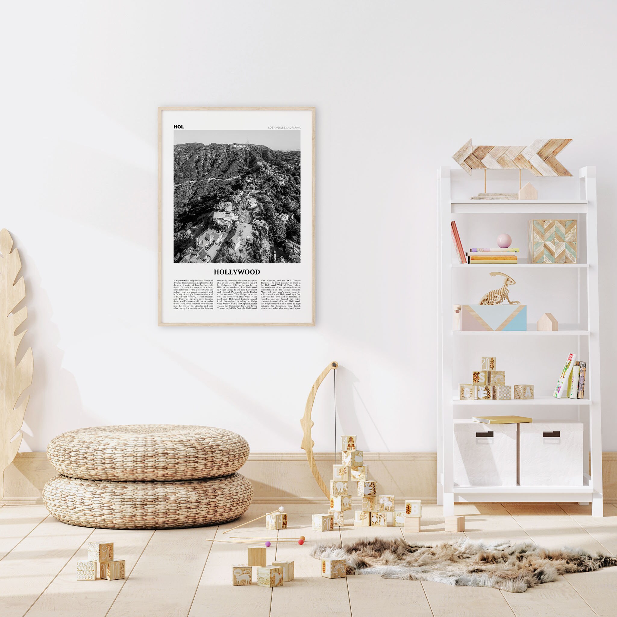 Hollywood Print Black and White Hollywood Wall Art Hollywood Etsy