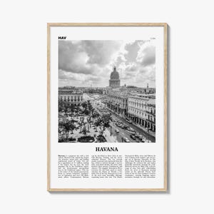 Impressão Havana Preto e Branco Nº 1, Arte de Parede Havana, Pôster Havana, Foto Havana, Decoração de Parede Havana, Cuba, Havana, Cubano, Caribenho