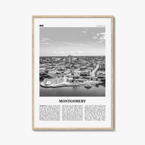 Montgomery Print Schwarz weiß, Montgomery Wandkunst, Montgomery Poster, Montgomery Foto, Montgomery Wanddekor, Alabama, USA