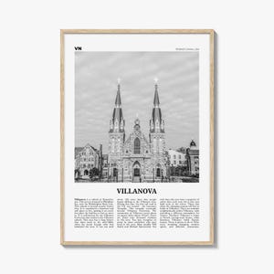 Villanova Print Black and White, Villanova Wall Art, Villanova Poster, Villanova Photo, Villanova Wall Décor, Pennsylvania, USA