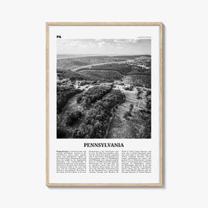 Impressão em preto e branco da Pensilvânia nº 2, arte de parede da Pensilvânia, pôster da Pensilvânia, foto da Pensilvânia, EUA, Estados Unidos, América do Norte
