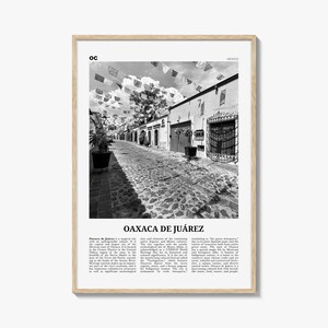 Impressão de Oaxaca De Juarez em preto e branco, arte de parede de Oaxaca, pôster de Oaxaca, foto de Oaxaca, decoração de parede de Oaxaca, México, Oaxaca de Juarez