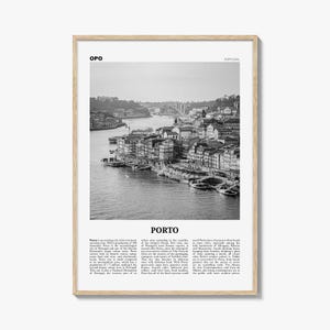 Porto Print Preto e Branco, Porto Wall Art, Porto Poster, Porto Photo, Porto Wall Decor, City Art Print, Portugal, Portuguesa, Europa