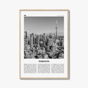 Toronto print zwart-wit nr. 1, Toronto Wall Art, Toronto poster, Toronto Photo, Toronto Wall Decor, Ontario, Canada, Noord-Amerika
