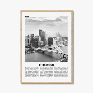 Pittsburgh Print Black and White No 1, Pittsburgh Wall Art, Pittsburgh Poster, Pittsburgh Photo, Pennsylvania, USA, United States
