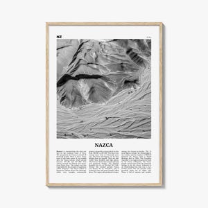 Nazca Print Black and White, Nazca Wall Art, Nazca Poster, Nazca Photo, Nazca Wall Décor, Peru