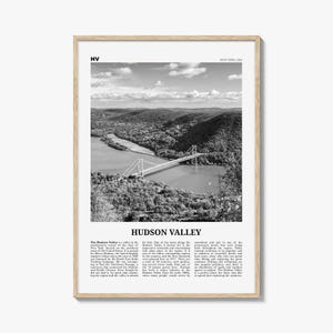 Hudson Valley Print Black and White, Hudson Valley Wall Art, Hudson Valley Poster, Hudson Valley Photo, New York, USA