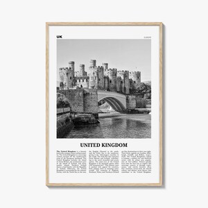Verenigd Koninkrijk afdrukken zwart-wit nr. 2, Verenigd Koninkrijk muurkunst, Verenigd Koninkrijk poster, Verenigd Koninkrijk, Groot-Brittannië, Engeland, Ierland, Schotland
