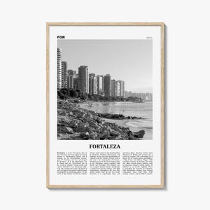Fortaleza Print Black and White, Fortaleza Wall Art, Fortaleza Poster, Fortaleza Photo, Fortaleza Wall Decor, Brazil, Brasil, South America