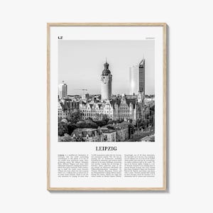 Leipzig Print Schwarzweiß, Leipzig Wand Kunst, Leipzig Poster, Leipzig Foto, Leipzig Wand Dekor, Germany, Sachsen, Deutschland
