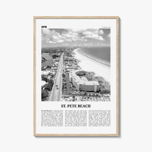St Pete Beach Druck Schwarzweiß Nr. 2, St. Pete Beach Wandkunst, St. Pete Beach Poster, St. Pete Beach Foto, St. Pete Beach Décor, US