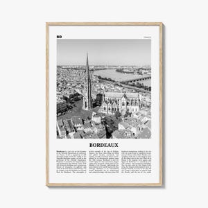 Bordeaux Print Black and White No 1, Bordeaux Wall Art, Bordeaux Poster, Bordeaux Photo, Bordeaux Wall Décor, France, Bordèu, Gironde
