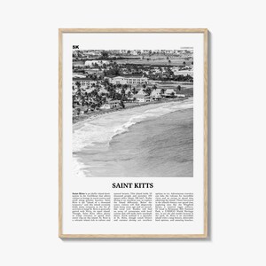 Saint Kitts Print Black and White, Saint Kitts Wall Art, Saint Kitts Poster, Saint Kitts Photo, Saint Kitts Wall Décor, Caribbean