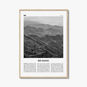 Ha Giang Print Schwarzweiß, Ha Giang Wandkunst, Ha Giang Poster, Ha Giang Foto, Ha Giang Wanddekor, Ha Giang Karte, Vietnam