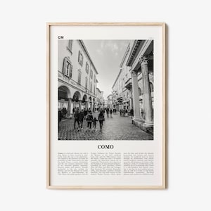 Como Print Black and White No 2, Como Wall Art, Como Poster, Como Photo, Como Wall Decor, Lake Como Print, Italy, Lago di Como, Italia