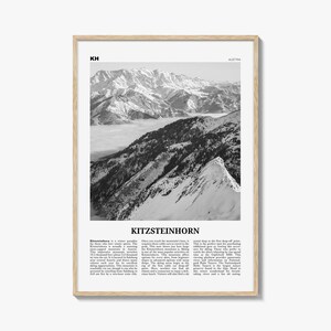 Kitzsteinhorn Print Black and White, Kitzsteinhorn Wall Art, Kitzsteinhorn Poster, Kitzsteinhorn Photo, Kitzsteinhorn Décor, Austria