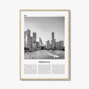 Brisbane Print Black and White No 1, Brisbane Wall Art, Brisbane Poster, Brisbane Photo, Brisbane Wall Decor, Queensland, Australia