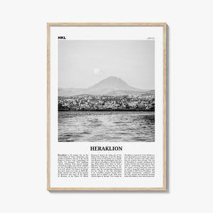Heraklion Print Black and White, Heraklion Wall Art, Heraklion Poster, Heraklion Photo, Heraklion Wall, Greece, Iraklion, Ηράκλειο, Irákleio