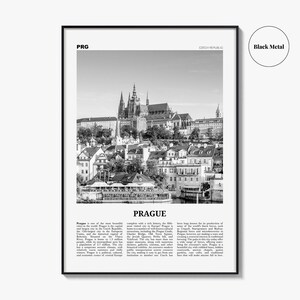Prague Poster Print Black and White, Prague Castle Photo, Czech Republic Wall Art image 9
