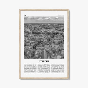 Utrecht Print Black and White, Utrecht Wall Art, Utrecht Poster, Utrecht Photo, Utrecht Wall Décor, Netherlands, Holland