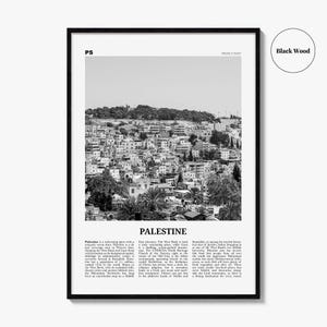 Palestine Poster Print Black and White, Middle East Travel Wall Art, Jerusalem Photography image 7