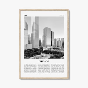 Chicago Print Black and White No 4, Chicago Wall Art, Chicago Poster, Chicago Photo, Chicago Decor, Illinois, USA, United States