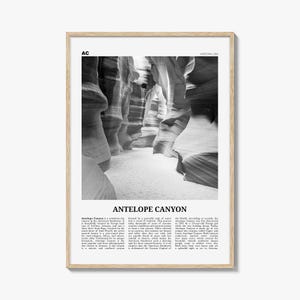 Antelope Canyon Print schwarz weiß, Antelope Canyon Kunst, Antelope Canyon Poster, Antelope Canyon Foto, Wanddeko, Antelope Canyon Karte