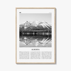 Alberta Print Black and White, Alberta Wall Art, Alberta Poster, Alberta Photo, Alberta Wall Decor, Edmonton, Calgary, Canada