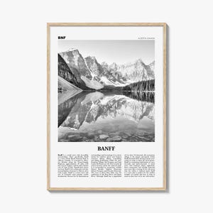 Banff Druck Schwarzweiß Nr. 1, Banff Wandkunst, Banff Poster, Banff Foto, Banff Dekor, Alberta, Kanada, Jasper, Kanadische Rockies