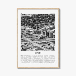 Joplin Print Black and White, Joplin Wall Art, Joplin Poster, Joplin Photo, Joplin Map, Joplin Wall Decor, Missouri, USA, United States