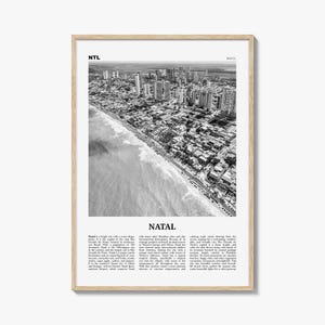 Natal Print Schwarzweiß, Natal Wandkunst, Natal Poster, Natal Foto, Natal Wanddekor, Stadt Kunstdruck, Rio Grande do Norte, Brasilien