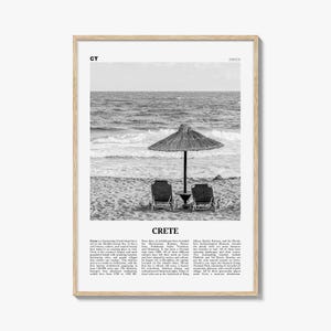 Crete Print Schwarz und weiß, Crete Wandkunst, Crete Poster, Crete Foto, Crete Wanddekor, 🌸, Kríti, Krḗtē, Griechisch, Crete Island
