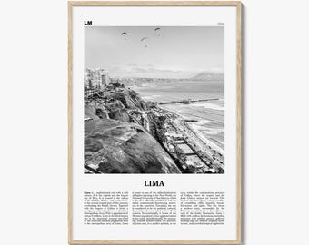 Lima Print Black and White No 1, Lima Wall Art, Lima Poster, Lima Photo, Lima Wall Decor, City Art Print, Peru, Perú, South America