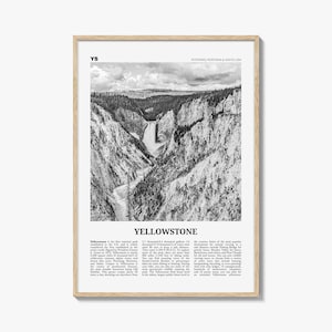 Yellowstone Nationalpark Poster schwarz weiß, Yellowstone Wand Kunst, Yellowstone Poster, Yellowstone Foto, Wyoming, Montana, Idaho, USA