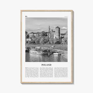 Stampa polacca in bianco e nero, arte murale polacca, poster polacca, foto polacca, decorazioni murali polacche, Polonia, Varsavia, Europa