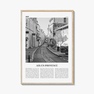 Aix En Provence Print Black and White No 2, Aix-en-Provence Wall Art, Aix-en-Provence Poster, Aix-en-Provence Photo, France, Côte d&#39;Azur